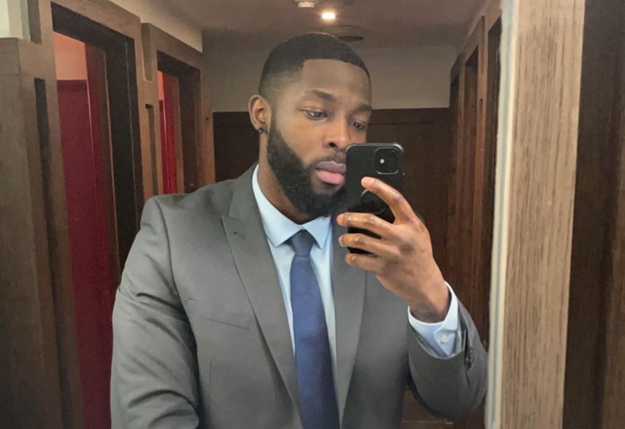 Dwayne Latinwo in a suit